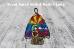 童軍刺繡臂章徽章附扣具 - 可重複使用免縫補丁適用於有鈕扣的制服及戶外裝備
