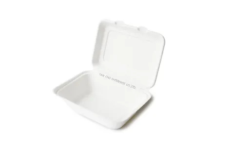 環保 連蓋 甘蔗餐盒 600ml