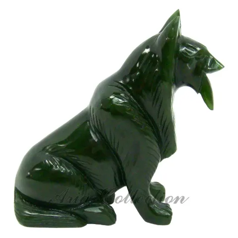 台灣玉12生肖系列雕刻擺飾品 - 狗