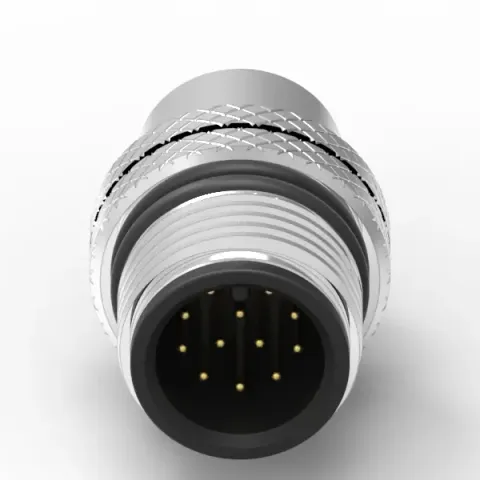 WP M12(M) 12PIN A-Coded Molded with Cable(Ground)