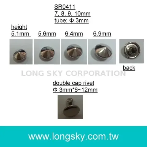 (SR0411) Remache de espárrago de cono de metal