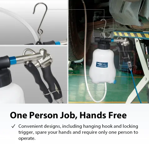 【FIRSTINFO】1.1 Liter Pneumatic Brake Fluid Vacuum Extractor