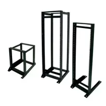 19" Open Rack with one frame or two frames(rack, racks, post, posts, server, frame, cabinet, cabinets, network, cable, cables, plinth, telecom, flat package)