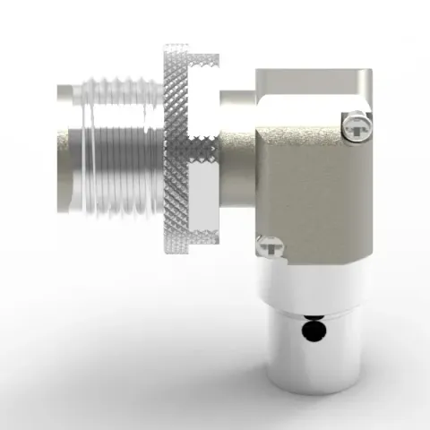 M12 公頭 8PIN X-Coded 90°線端成型式防水連接器
