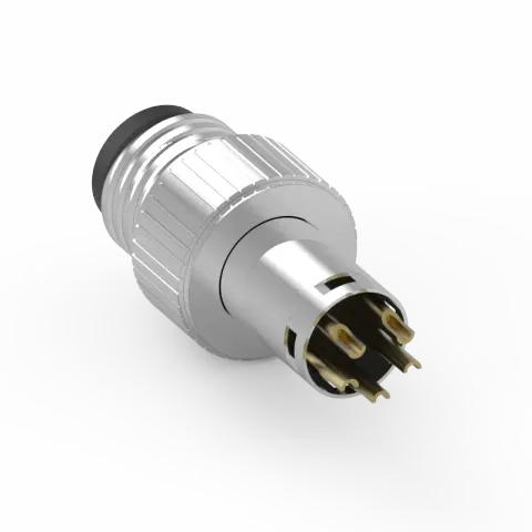 M8 公頭 5PIN 線端成型式防水連接器(帶接地)