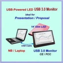 USB Monitor, Portable Monitor with USB Powered, USB Mobile LCD Monitor