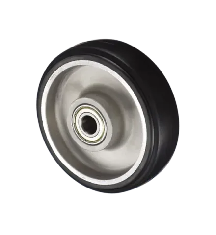 5 inch Cart Trolley Elastic Rubber Wheel with Stopper