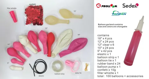 氣球簡易DIY婚禮佈置組 所有配件