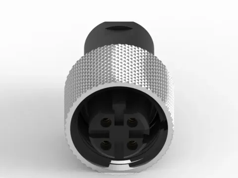 M12 母頭 4PIN D-Coded 線端成型式防水連接器
