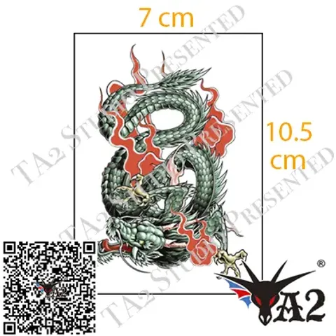 龍紋身貼紙, 太極, 東方龍, 西方龍紋身, 龍紋身藝術, 藝術紋身, 龍刺青貼紙, 火焰, 龍與虎紋身, ta2_studio