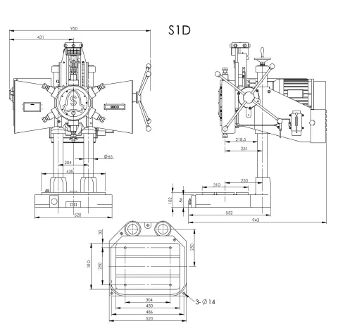 Perceuse et taraudeuse à tourelle S1D