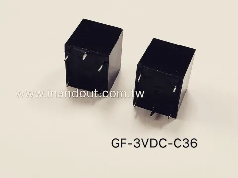 小型大功率繼電器 1組轉換 5腳 3伏特 0.36W 10A 125VAC 30VDC 250VAC 28VDC