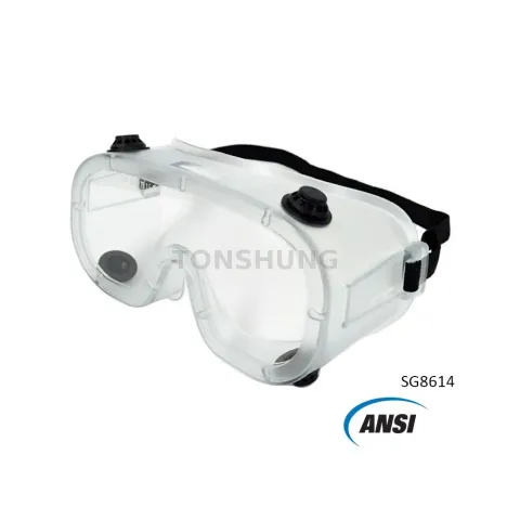 Indirect ventilation one-piece plug safety goggle ANSI