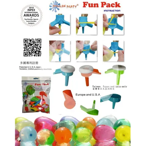 Mixed neon color water balloons