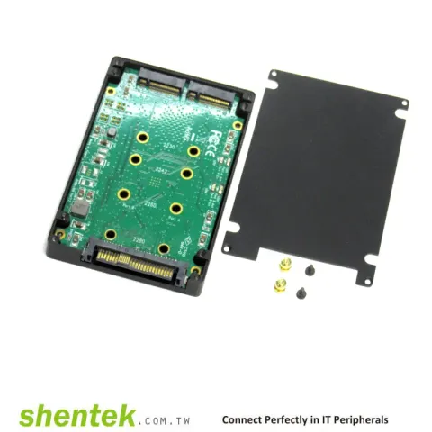 Shentek 55014 2.5" U.2 2 Slot B Key SATA SSD Adapter