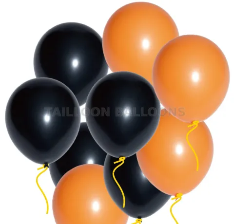 柑色黑色氣球 萬聖節氣球 南瓜氣球 萬聖節佈置氣球