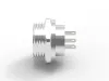 Power Din 母頭 4PIN 前鎖焊線式連接器