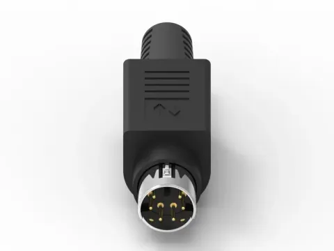 Mini Din 公頭 6PIN 組裝式連接器