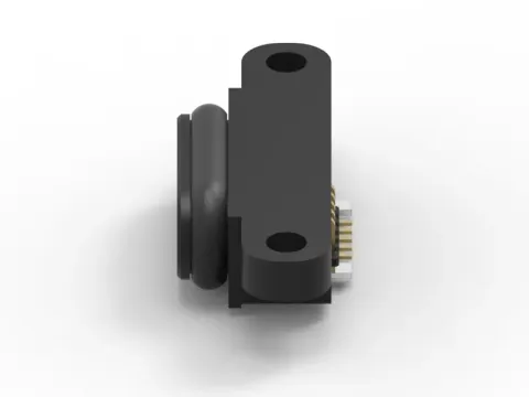 Micro USB 2.0 母頭 5PIN B Type防水連接器-SMT 90° Type(with Post)