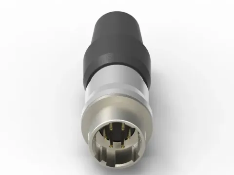 DIN 公頭 6PIN 組裝式連接器(NY-HR10A-7 Jack Type)