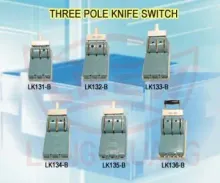 THREE POLE KNIFE SWITCH