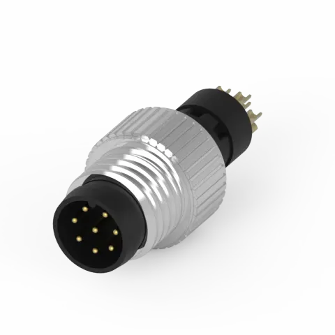 M8 公頭 8PIN 線端成型式防水連接器