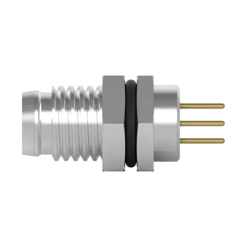 M8 公頭 3PIN 前鎖插板式防水連接器(Lock:M8*1.0)