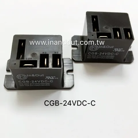 功率繼電器 CGB 24VDC 1組轉換觸點形式 快插式引出腳 冷氣機 空調系統 壓縮機 繼電器