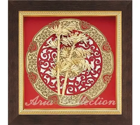 立體金箔畫-圓窗花系列-節節高升