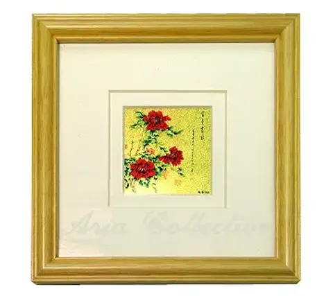 金箔畫-現代小品-牡丹-富貴吉祥