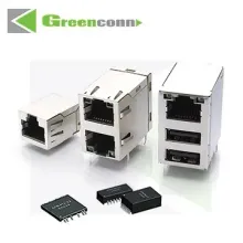 RJ45 connector with transformer