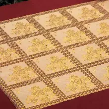 Decorative Long Lace Table Cloth, 20" Vinyl Long Lace, By Roll Long Lace Product, PVC Embossed Table Cloth By Roll Long Lace, 50CMX20M Vinyl Long Lace By Roll