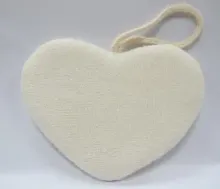 BAMBOO PAD HEART SHAPE, Bamboo bath sponge, bamboo bath body pad, bamboo bathing products