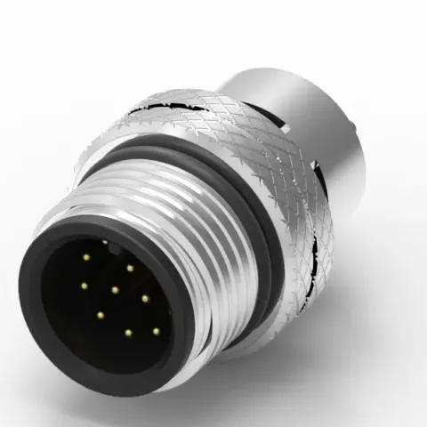 WP M12(M) 12PIN A-Coded Molded with Cable(Ground)