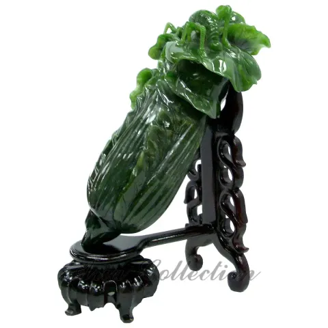 台灣碧玉翠玉白菜雕刻擺飾品