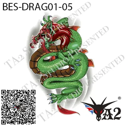 龍紋身貼紙, 太極, 東方龍, 西方龍紋身, 龍紋身藝術, 藝術紋身, 龍刺青貼紙, 火焰, 龍與虎紋身, ta2_studio