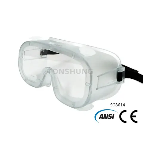 Indirect ventilation one-piece plug safety goggle CE 