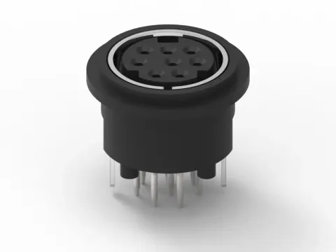 Mini Din 母頭 8PIN 插板式連接器