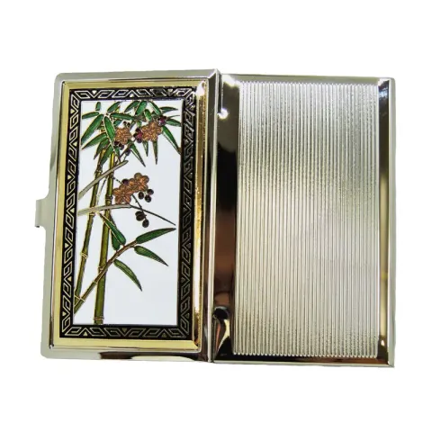 琺瑯金屬名片盒，景泰藍琺瑯名片盒