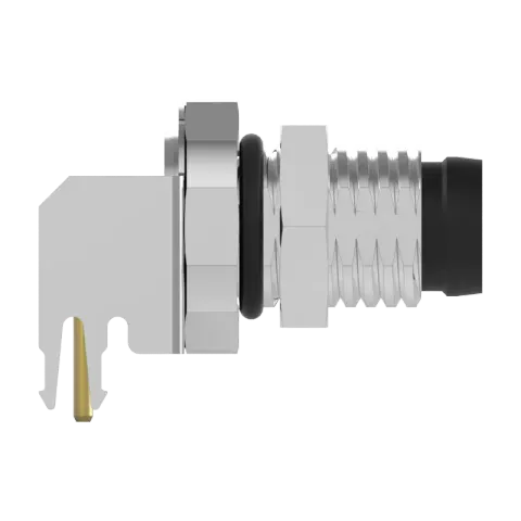 M8 公頭 2PIN 前鎖90°插板式防水連接器(Lock:M8*1.0)