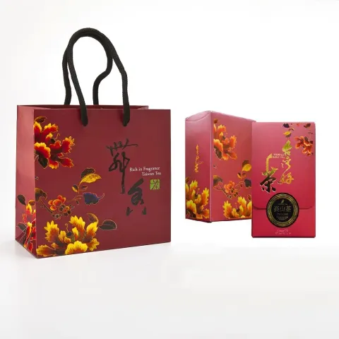 台灣好茶禮盒(紅)-有機金萱茶60g (1組)