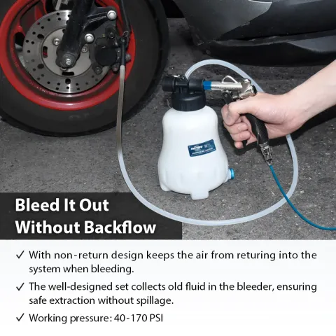 【FIRSTINFO】1.1 Liter Pneumatic Brake Fluid Vacuum Extractor