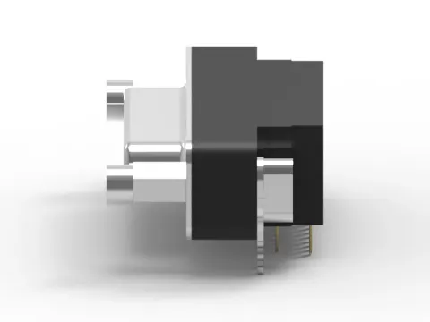 Micro D-Sub 母頭 25PIN 90°插板式連接器(帶螺絲)