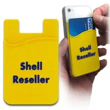 Silicone Mobile Card Pocket in Logo Raised with 3M Sticker