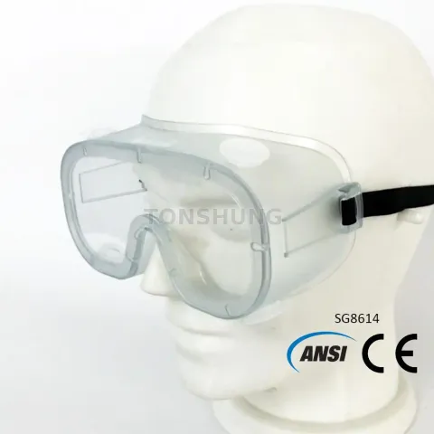Indirect ventilation one-piece plug safety goggle CE 
