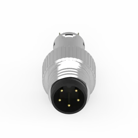 M8 公頭 5PIN 線端成型式防水連接器(帶接地)