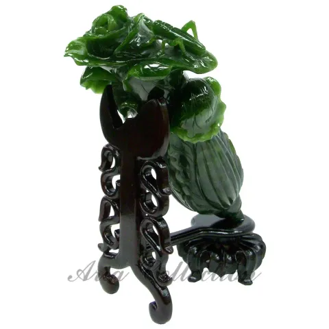 台灣碧玉翠玉白菜雕刻擺飾品