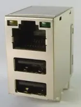 10/100 BASE FILTER WITH DUAL USB 2.0CONNECTOR