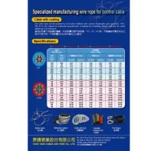 Specialized manufacturing wire rope for control cable