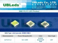 UBLeds® LED components: 5050 LED with heat-sink